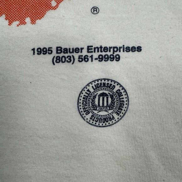 VTG Clemson Tigers Shirt White NCAA Football Men’s Size L 1995 90s SS - Picture 3 of 8